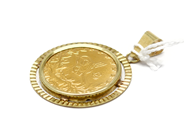 Jewellery, Pendant, frame in 14K coin eventuellt högre karat gross weight: 9g, in auction: Pawn – Tuesday 5 November 2013