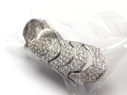 Jewellery, Earrings one pair white gold with many brilliant cut diamonds 18K 21,7g, in auction: Pawn – Tuesday 5 November 2013