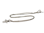 Jewellery, Necklace Box-chain white gold with Pendant cross white gold 18K 45cm 5,2g, in auction: Pawn – Tuesday 5 November 2013