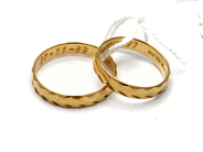 Jewellery, Rings 2 items with engraving 18K SIZE 17 19 5,3g, in auction: Pawn – Tuesday 5 November 2013