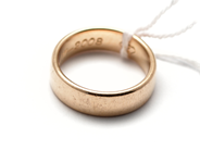 Lot, Plain Ring 18K with engraving Ø17 1/4 8,2g, in auction: Pawn – Tuesday 5 November 2013