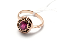 Lot, Ring 14K with red stone Ø17 defect 3,5g, in auction: Pawn – Tuesday 5 November 2013