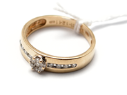 Jewellery, Ring 18K with diamonds 15xca0,01-0,02ct, engraving Ø18 1/2, in auction: Pawn – Tuesday 5 November 2013