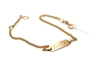 Jewellery, Bracelet with flat, engraved 18K 14,5-16,5cm 2,5g, in auction: Pawn – Tuesday 5 November 2013