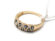 Jewellery, Ring 18K Ø17¾ 2,4g with small diamonds and stones, in auction: Pawn – Tuesday 5 November 2013