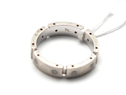 Jewellery, Ring in white gold 18K Ø19¼ 8,5g with diamonds 10 x approx 0,02ct, in auction: Pawn – Tuesday 5 November 2013