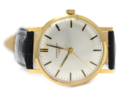 Watches, Men´s wristwatch Longines 18K manual winding, with leather strap, in auction: Pawn – Tuesday 5 November 2013