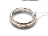 Jewellery, Ring in white gold 18K Ø20¼ 9,9g engraved, in auction: Pawn – Tuesday 5 November 2013