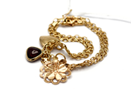 Jewellery, Bracelet X-bracelet with 3 charms 20cm 11,3, in auction: Pawn – Tuesday 5 November 2013