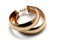 Jewellery, Earrings, one pair 18K 2,5g, in auction: Pawn – Tuesday 10 December 2013