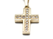 Lot, Pendant, Cross with stones 14K 2,0g, in auction: Pawn – Tuesday 10 December 2013
