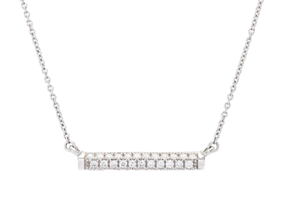 Smycken, COLLIER, 18K vitguld med 35 briljanter 0,22 ctv W(H)/SI