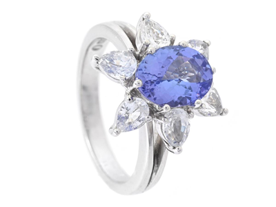 Smycken, RING, 18K vitguld