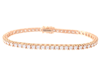 Smycken, TENNISARMBAND, 18K roséguld