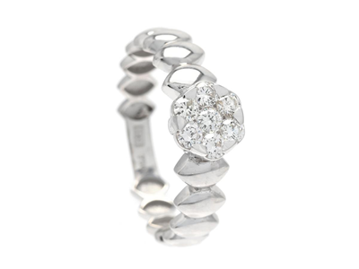 Smycken, RING, 18K vitguld