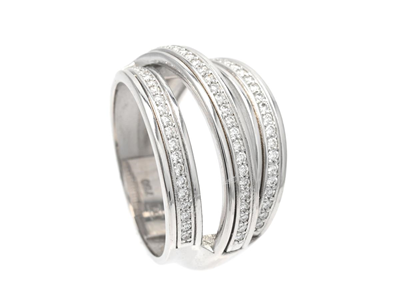 Smycken, RING, 18K vitguld