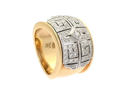 Smycken, RING, 18K guld/vitguld