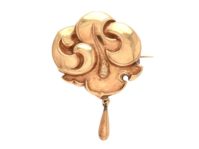 Smycken, BROSCH, 18K guld