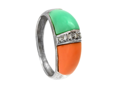Smycken, RING, 18K vitguld