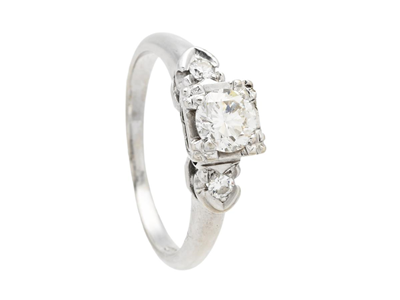 Smycken, RING, 14K vitguld