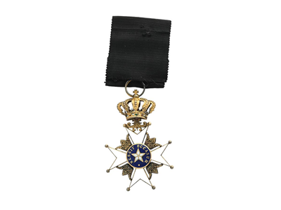 Medaljer, RIDDARTECKEN, förgyllt silver