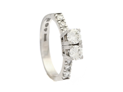 Smycken, RING, 18K vitguld