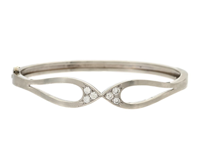 Smycken, ARMRING, 18K vitguld