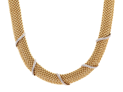 Smycken, COLLIER, 18K guld/vitguld