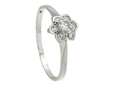 Smycken, RING, 18K vitguld