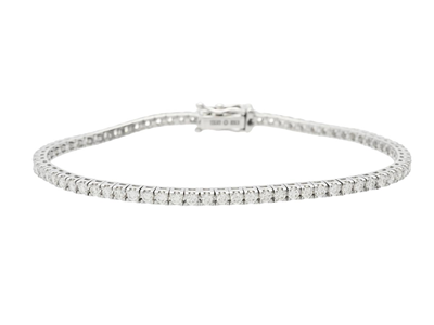 Smycken, TENNISARMBAND, 18K vitguld