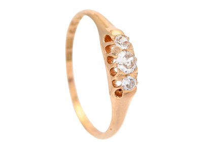 Smycken, TRESTENSRING, 18K guld