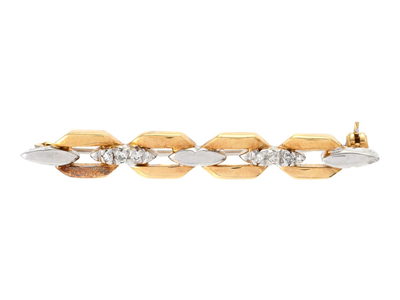Smycken, BROSCH, 18K guld/vitguld