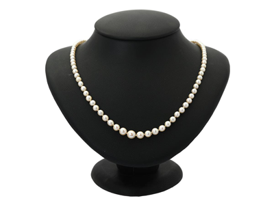 Smycken, PÄRLCOLLIER, odlade pärlor ca 3,2-7,1 mm