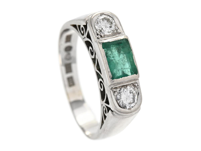 Smycken, RING, 18K vitguld