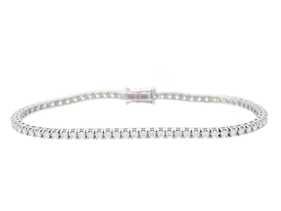 Smycken, TENNISARMBAND, 18K vitguld