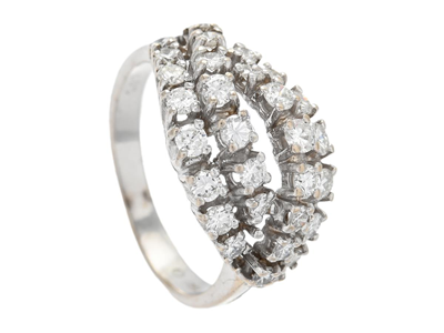Smycken, RING, 18K vitguld