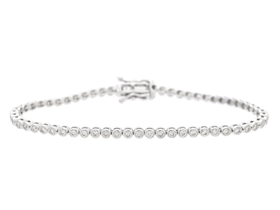 Smycken, TENNISARMBAND, 18K vitguld