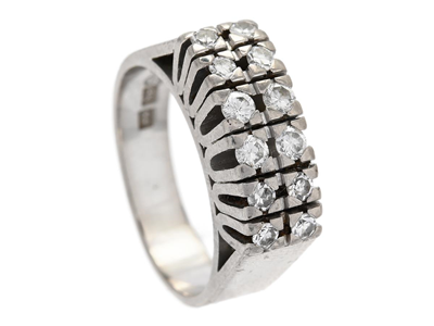 Smycken, RING, 18K vitguld