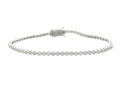 Smycken, TENNISARMBAND, 18K vitguld