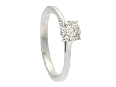 Smycken, RING, 18K vitguld