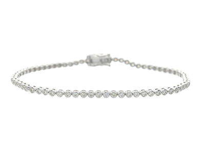 Smycken, TENNISARMBAND, 18K vitguld