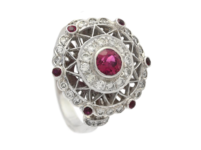 Smycken, RING, 18K vitguld