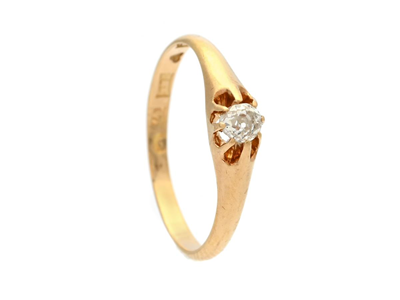 Smycken, ENSTENSRING, 18K guld