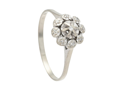 Smycken, RING, 18K vitguld