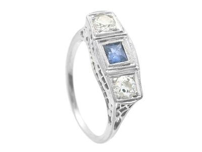 Smycken, RING, 18K vitguld
