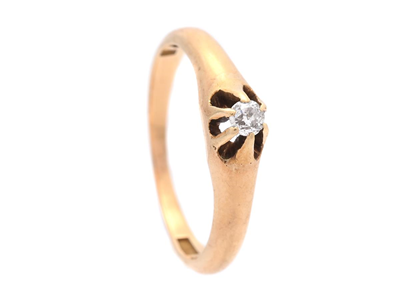 Smycken, ENSTENSRING, 18K guld