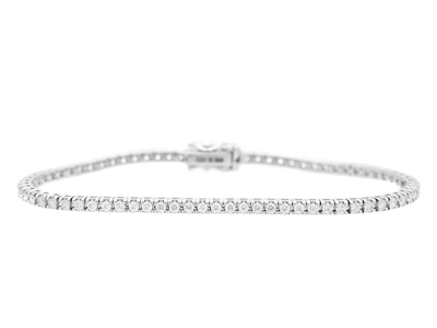 Smycken, TENNISARMBAND, 18K vitguld