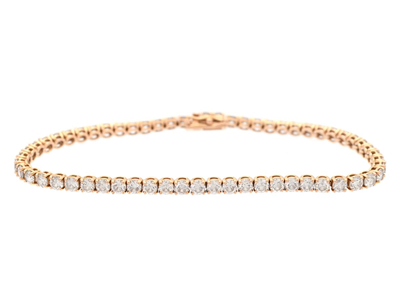 Smycken, TENNISARMBAND, 18K roséguld