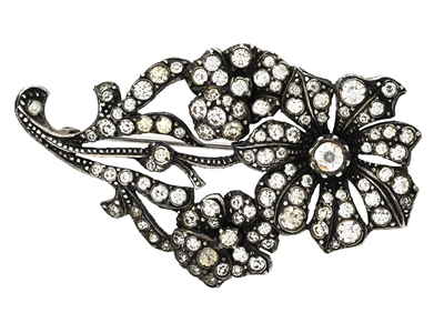 Smycken, BROSCH, silver