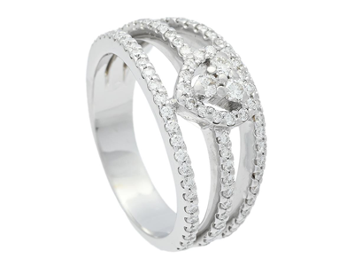 Smycken, RING, 18K vitguld